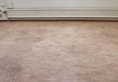 Före renovering Linoleumgolv