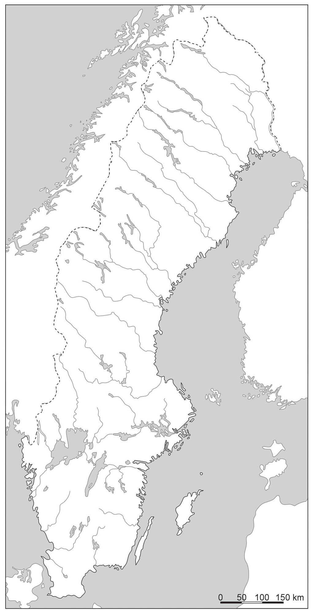 Svíþjóð Finndu þessa staði á korti og settu númer þeirra á réttan stað á kortinu. 1. Stokkhólmur 2. Gautaborg 3. Malmö 4. Uppsala 5. Örebro 6.