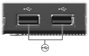 1 Använda en USB-enhet USB (Universal Serial Bus) är ett maskinvarugränssnitt som ansluter en extra extern USB-enhet såsom en mus, diskenhet, skrivare, skanner, hubb eller ett USB-tangentbord till