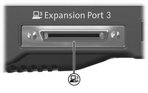 3 Använda expansionsporten Med expansionsporten på datorns vänstra sida kan du ansluta datorn till en extra expansionsenhet.