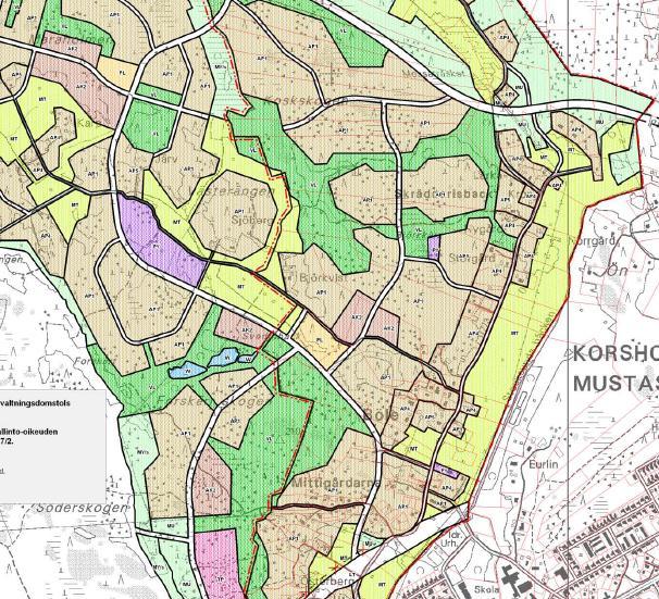 Bild 33. Utdrag ur Böle delgeneralplan. Bild 34. Utdrag ur Karperö-Singsby delgeneralplan. 3.2.