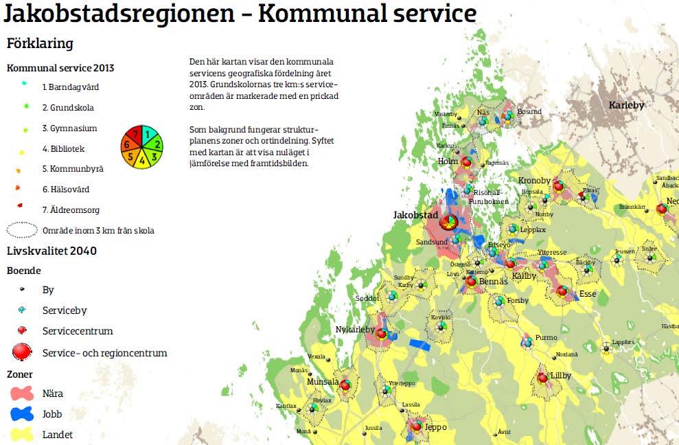 Jakobstadsregionens strukturplan Livskvalitet 2040 Huvudmålsättningarna i Livskvalitet 2040 är följande: Trivsamma miljöer för boende och fritid Konkurrenskraftig infrastruktur och goda trafiksystem