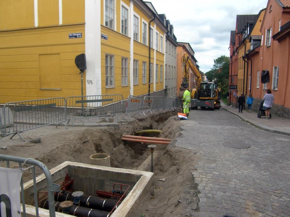 Figur 1. Översikt av centrala Uppsala med läget för undersökningsområdet markerat med röd cirkel.