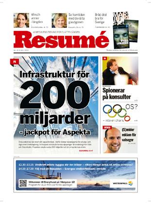 Varje morgon strax före frukost distribuerar vi tidningen till alla viktiga mötesplatser och hotell i Visby. Ring eller maila Andreas Johansson, 072-245 49 93 andreas.johansson@resume.