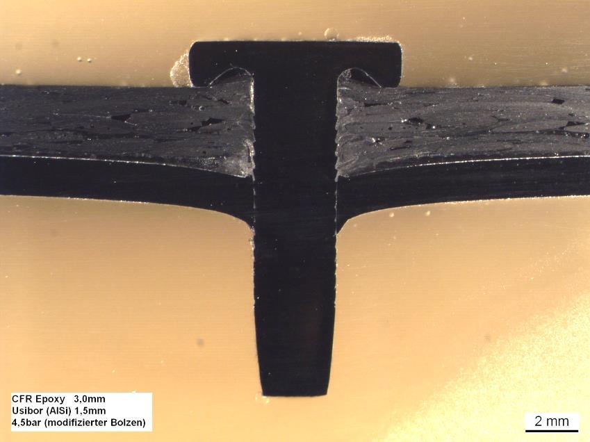 Specimen type Crosssection view Joining test Materials 1: CFRP with epoxy matrix,