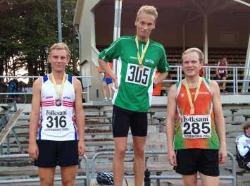 000m på Slottskogsvallen före Andreas Åkesson (Örgryte IS) och Olle Dahlberg (Solvikingarna). 6 Klubbrekord under sommaren 14! Fredrik Johansson Maraton 2.