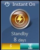 Instant On (Direkt På) Spara batterienergi när den bärbara datorn är i deep sleep mode (Deep S3/djupt viloläge) med Instant On (direkt påslagning). OBS!