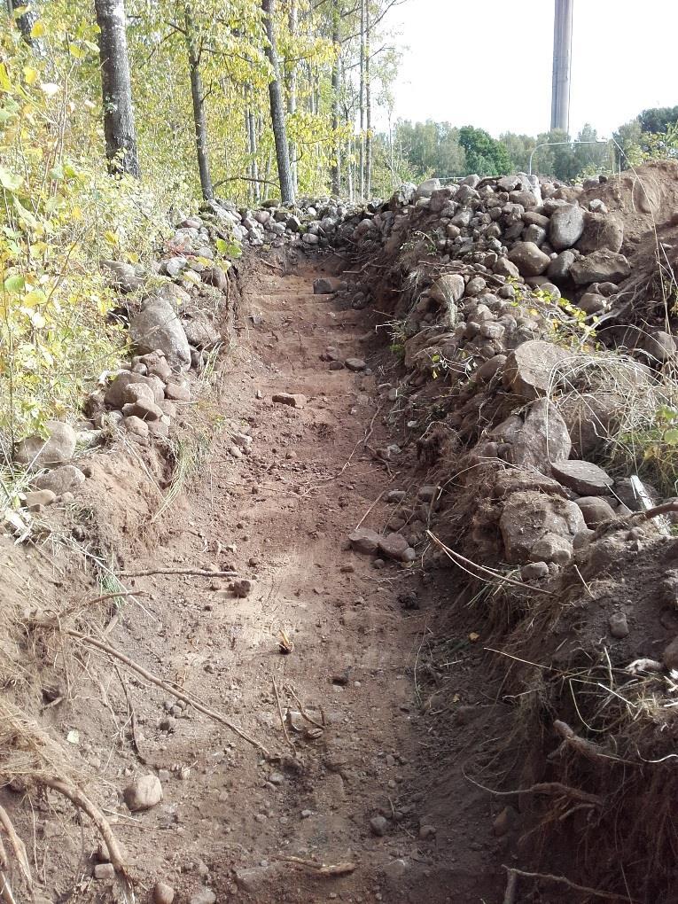 37 Fossil åker, område med röjningsrösen 38 By/gårdstomt 45 Fossil åker, område med röjningsrösen RESULTAT Nio sökschakt drogs inom utredningsområdet.