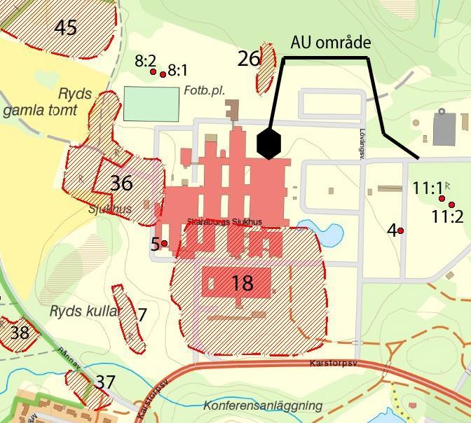 Sammanfattning Västergötlands museum har på uppdrag av Västfastigheter genomfört en arkeologisk utredning inom fastigheten Lövängen 1, Skaraborgs sjukhus, KSS i Skövde.