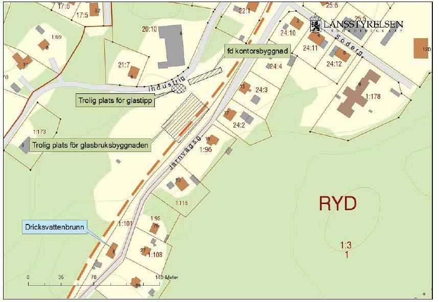 Länsstyrelsen i Kronoberg Sida 3 av 15 813-012 Ryds glasbruk 2014-01-28 1 Bakgrund och syfte (Structor) utför på uppdrag av Länsstyrelsen i Kronoberg miljötekniska undersökningar (förstudier) av ett