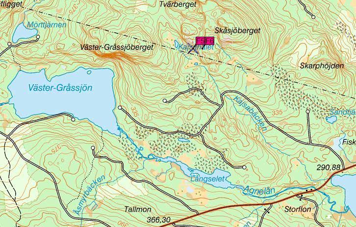 Söder Bodberget (6) Ej aktuellt. Bortprioriterades på grund av högt läge, över 400 meter över havet. och branten är något vriden mot öst. Högberget (före detta Ilvåsen) (7) Ej aktuellt.