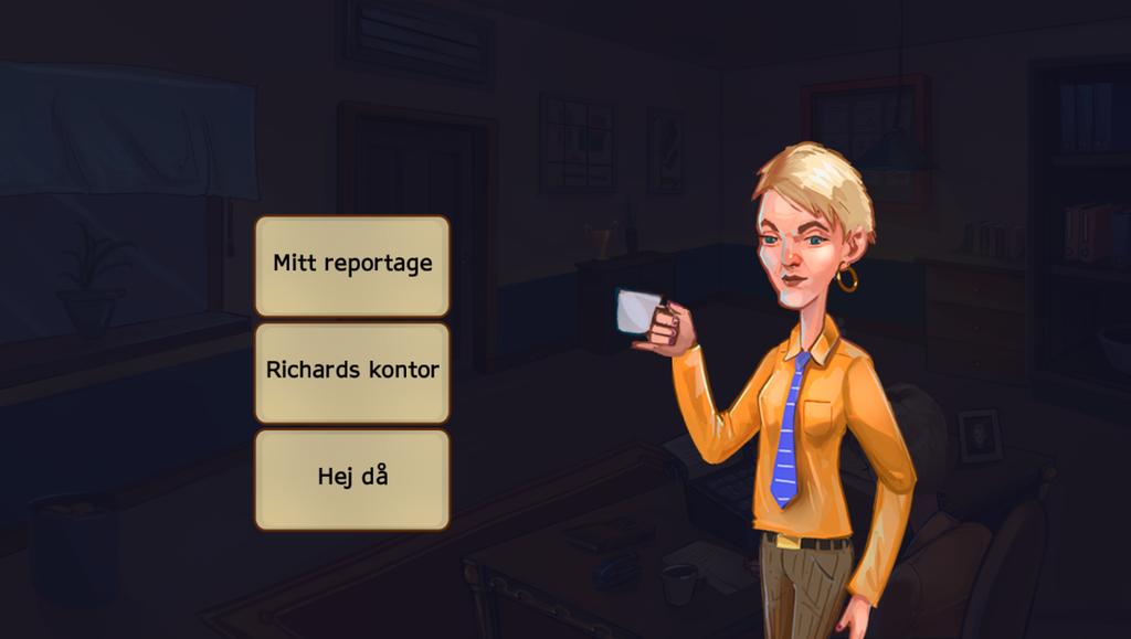 Spelare med ljud håller ner ett finger och rör det uppåt och nedåt inom de svarta blocken för att höra ämnena upplästa (till höger). 7.