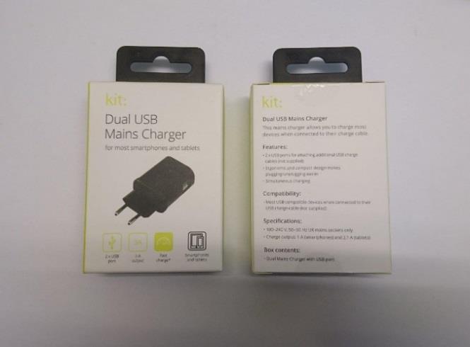 KIT Laddare 220V till 1xUSB 1,0A Svart Kit USBMCEU1A CDON.