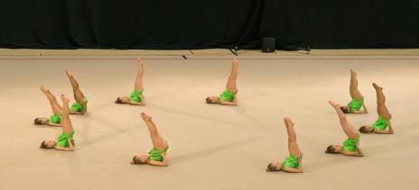 och andra fina uppvisningar, bl.a. också Isadora-gruppen från Gymnastikföreningen i Helsingfors.