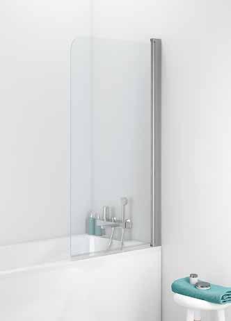 IDO SHOWERAMA 10-40 BADKARSSKÄRM Showerama 10-40 är en badkarsskärm med klart glas i storlek 750 mm som kan öppnas både inåt och utåt.