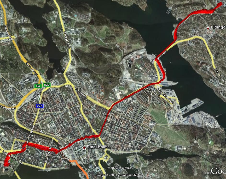 Generellt sett väljer fler cyklister att cykla utmed Söder Mälarstrand än utmed Hornsgatan i riktning mot Slussen.