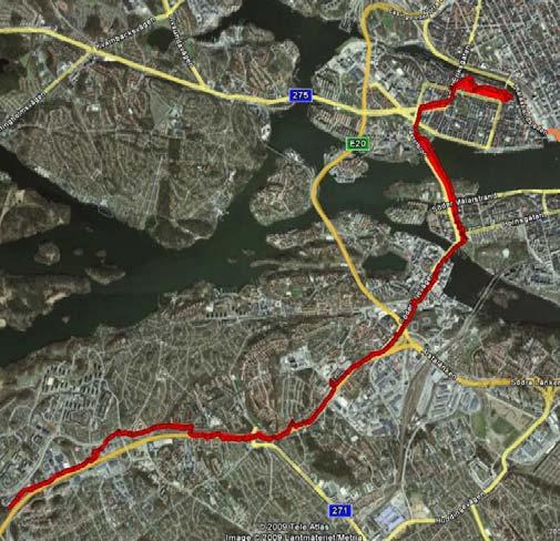 4.10 Skärholmen Fleminggatan Sträckan mellan Skärholmen och Fleminggatan på Kungsholmen i Stockholm har cyklats totalt 19 gånger tur och retur.