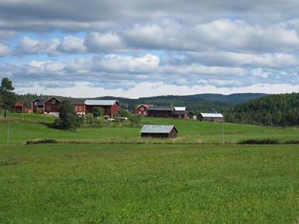 Bebyggelsen ligger oftast i krönlägen och i sydsluttningar, där skogen utgör den största näringen och där skogarna ägs till övervägande del av bolag. Bild 2.4-1.