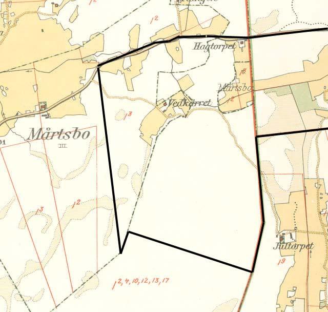 Figur 4. Utrag ur häradskartan från 1905-07.