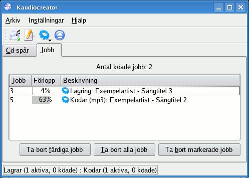 med låg kapacitet. Den AMD64 som används här verkar inte ha några problem med att lagra och koda ett spår (dock två olika) samtidigt.
