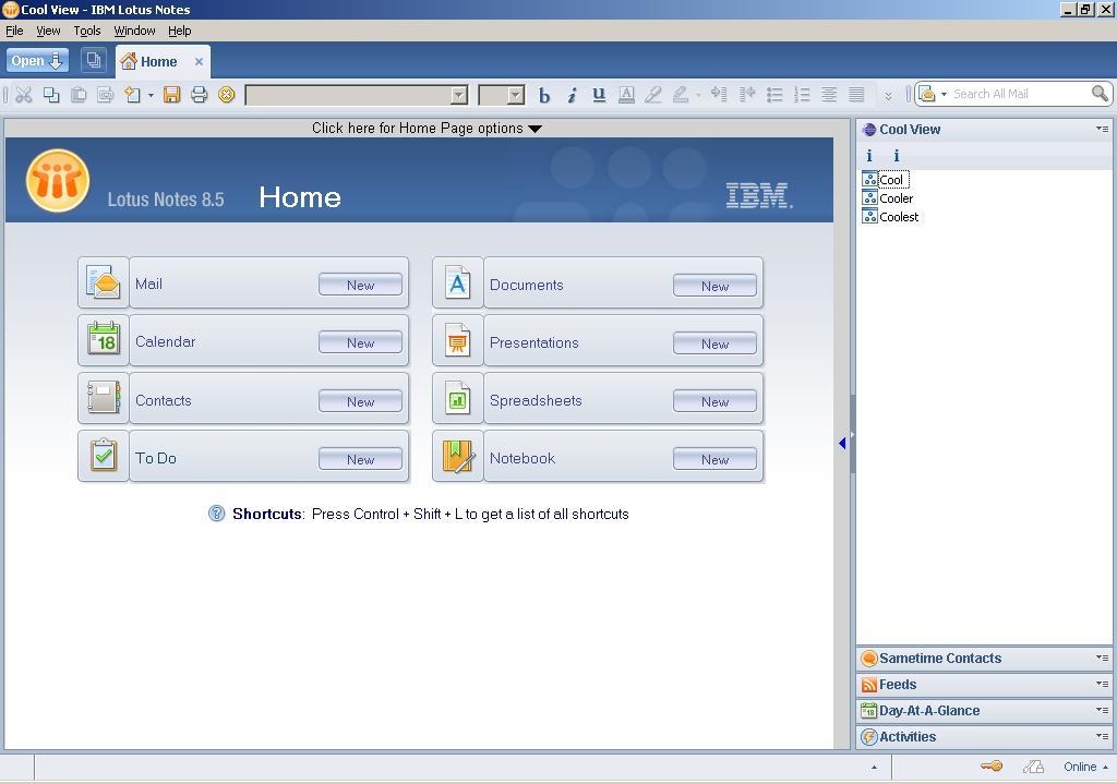 Figur 10 - Visar det nybyggda plugin som installerats i Lotus Notes från den nybyggda