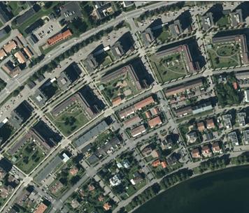 med bostäder i centrala