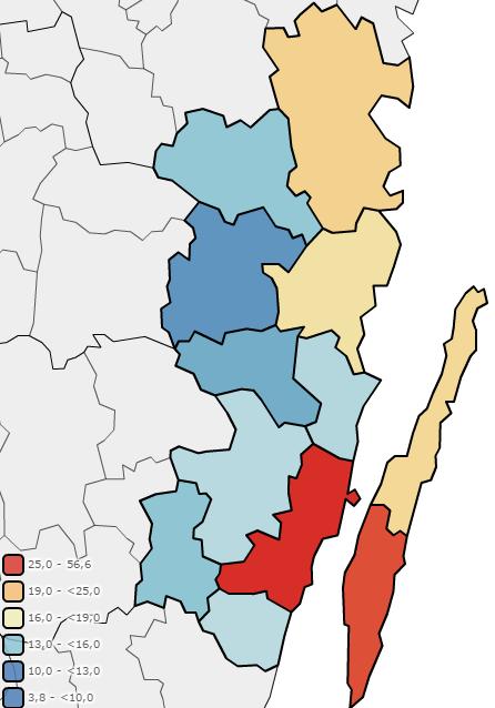 2 Utbildningsnivå Utbildningsnivå är en vanlig indikator på socioekonomisk status.