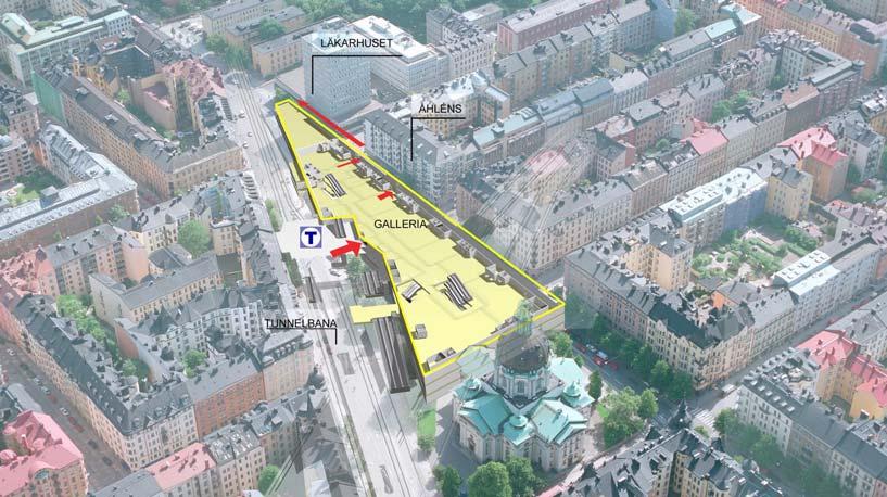 5 (9) Förslag De föreslagna utbyggnaderna av Citybanan och Stadsbiblioteket samt nu senast tillsammans med här redovisad butiksgalleria stärker Odenplan, som en unik plats.