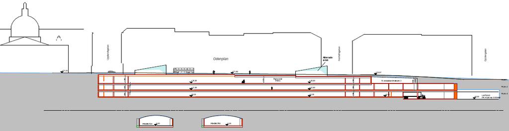 6 (9) Inlastning föreslås ske antingen från Gyldéngatan via befintligt p-hus alternativt via en ramp i Norrtullsgatan. Även en lasthiss från gatunivå kan vara en tänkbar lösning.