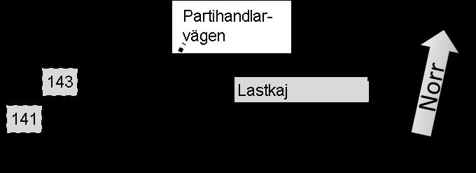 (6) 3.3. Postterminalen 3.3.1. Beskrivning av infrastrukturen Spår i anslutning till lastkaj, ursprungligen nyttjad för posten, ost om Älvsjö godsbangård.