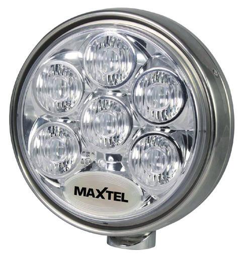 MAXTEL 9 LED extraljus 9 E-godkända extraljus i LED från Maxtel. Robusta, tåliga extraljus med svart hus i gjuten aluminium eller hus i rostfritt stål.