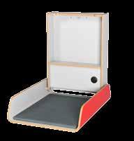 ROBUST skötbord Fällbart skötbord för väggmontage. Bok natur med vit front. Inkl. dyna.