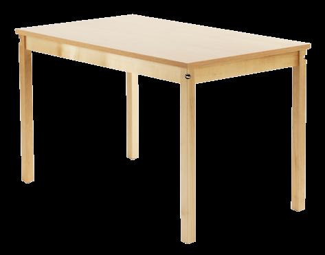 Bord med urfräst sarg SOFIA 1636 bord Bord Sofia med underrede i massiv björk. Skiva i högtryckslaminat som standard. Linoleum kan fås mot tillägg.