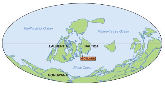 utgör de ca en 150 300 meter mäktig sekvens i norr och en 300 490 meter mäktig sekvens i söder som avsattes mellan 428 418 miljoner år sedan (ludlow och wenlock).