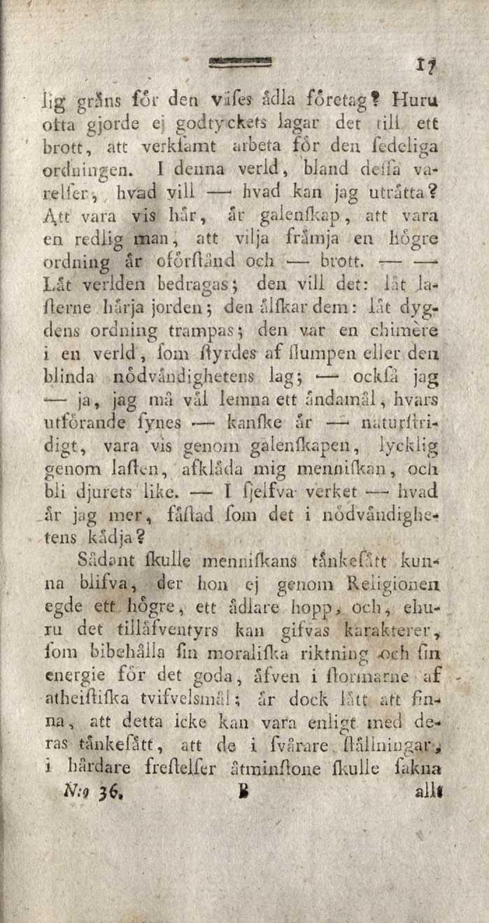 Jig grsns for den vifes adla foretag? Huru otta gjorde e ; godtyckets lagar det rill ett brott, att verkiamt arbeta for den fedeliga ordningen.