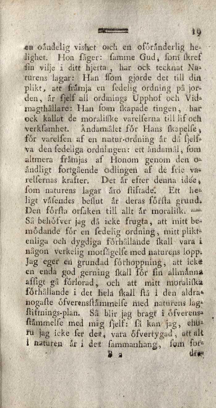 en oåndelig vishet o»ch en oföränderlig lie- - Jighet.