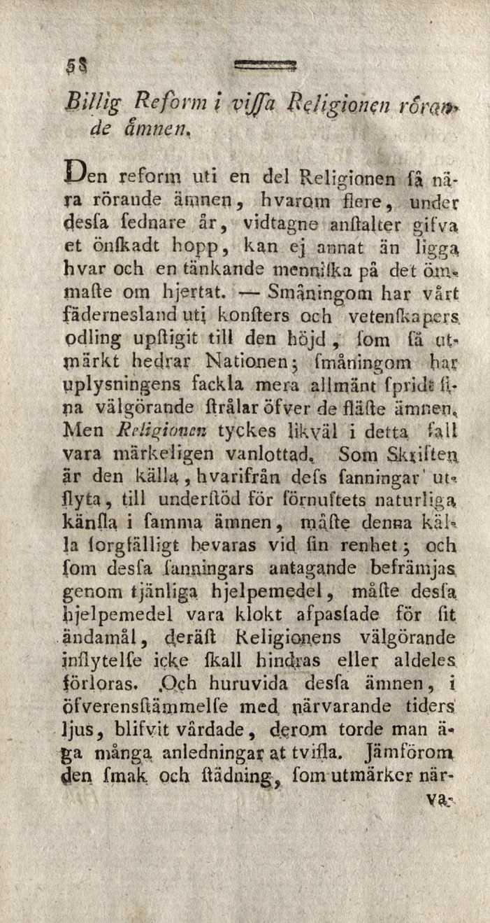 Billig Reform i vijfa Religionen row de ämnen.
