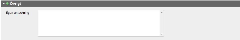 5.6 Övrigt Egen anteckning Detta textfält är till för sjukhusets egna studier och uppföljningar.