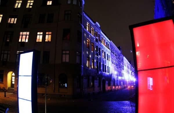 Möllevångstorget Torgets ljussättning förändrades också under ljusfestivalen.