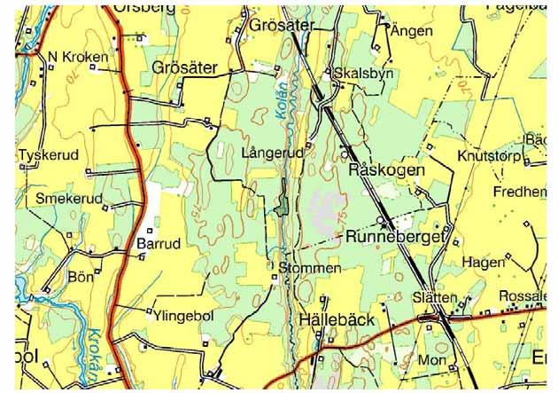 Mellerud, Hällebäck, bäckdal AK Naturkonsulterna konstaterade 2004-09-02 att området är svårtillgängligt både norr- och söder ifrån. Svårt att få lov att parkera vid gårdar, långt att gå.