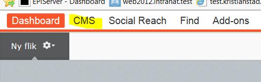 Klicka på CMS och