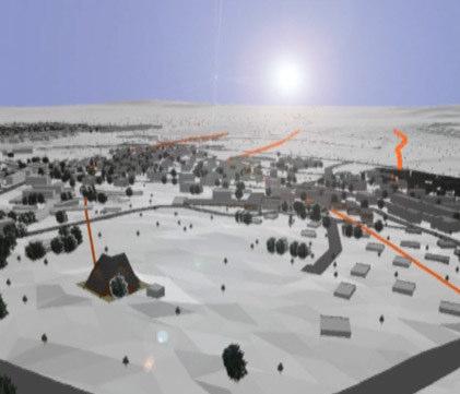 och därigenom fatta beslut om order. NASA har utvecklat NASA World Wind, se bild 7 nedan, en applikation där man ser hela världen som en glob. När man zoomar in uppdateras data via Internet.