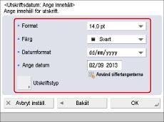 Sida 58 av 100 Om du anger två av [Sidnumrering], [Kopiesatsnumrering], [Utskriftsdatum] eller [Vattenstämpel] för att skriva ut i samma läge visas ett bekräftelsemeddelande när du trycker på (Start).
