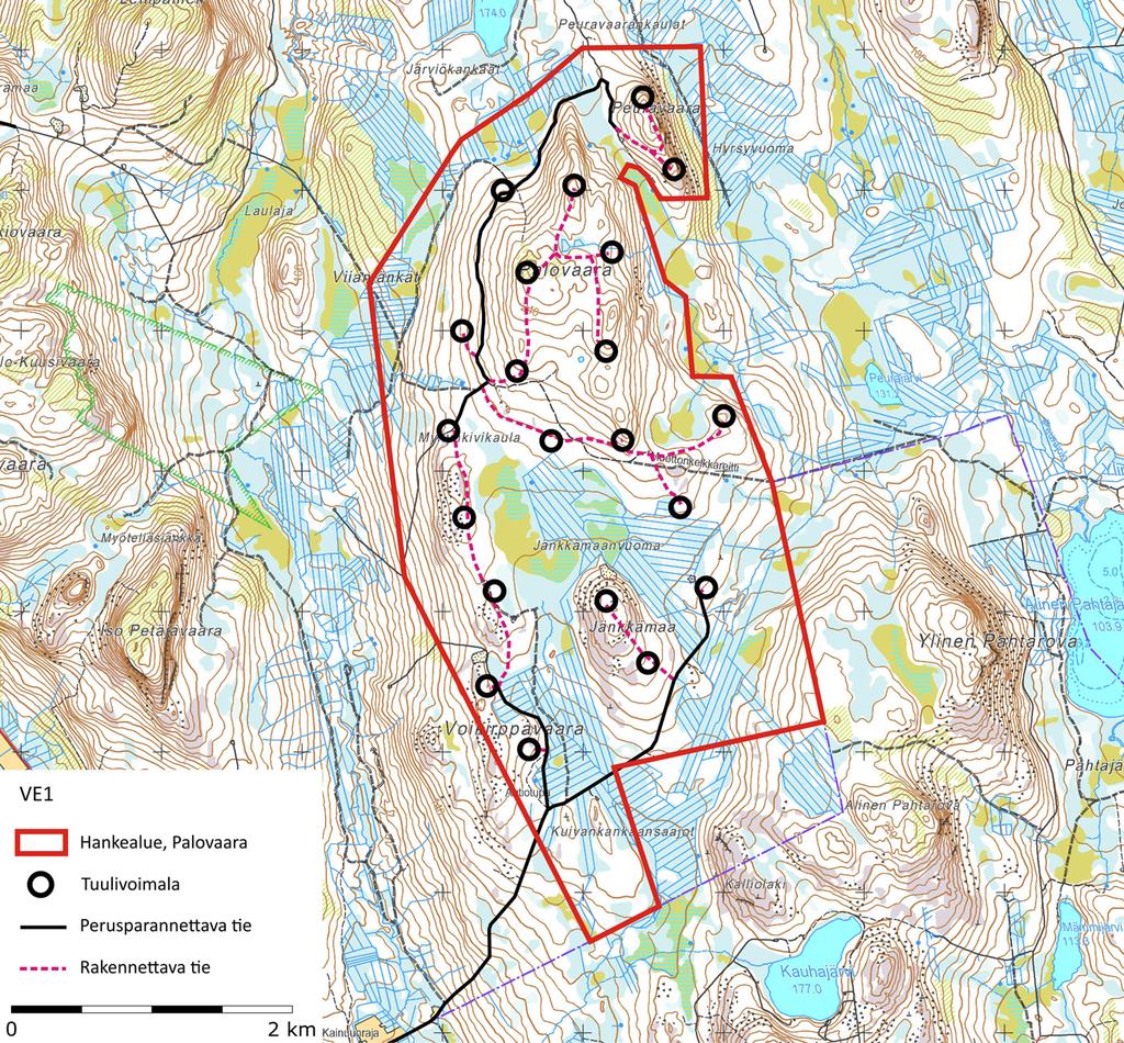 Miljökonsekvensbeskrivning Projektområde, Palovaara Vindkraftverk
