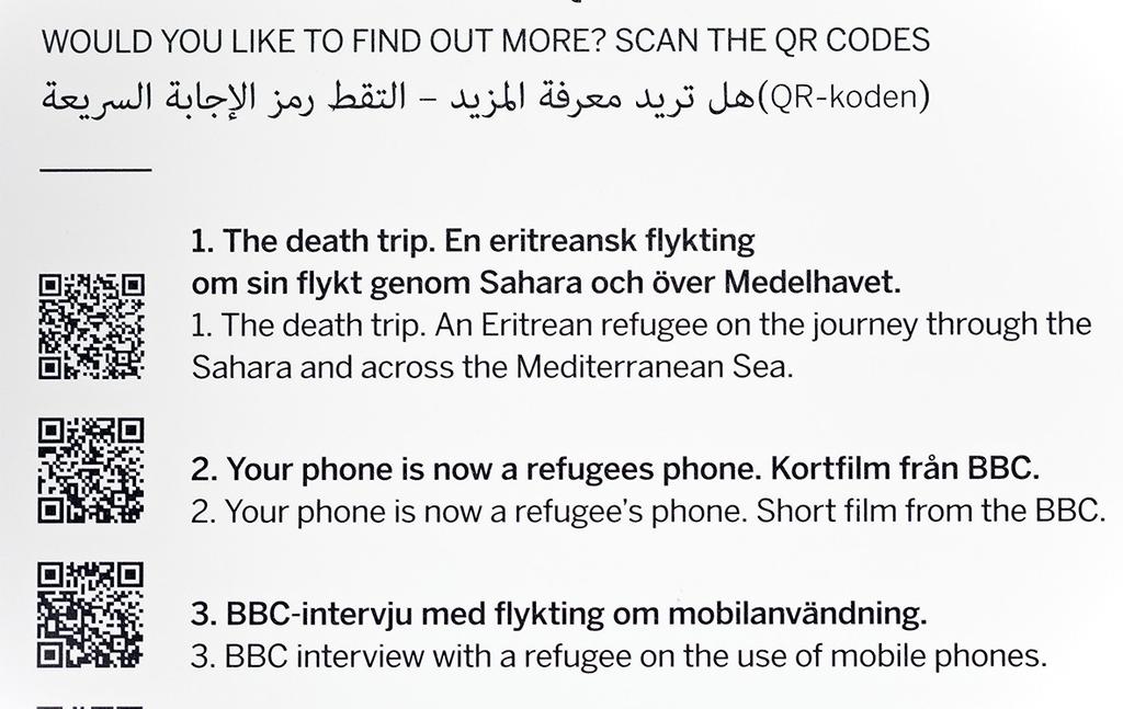 Titta på QR-koder - länkar till filmer och webbsida Om du inte redan har, ladda ner