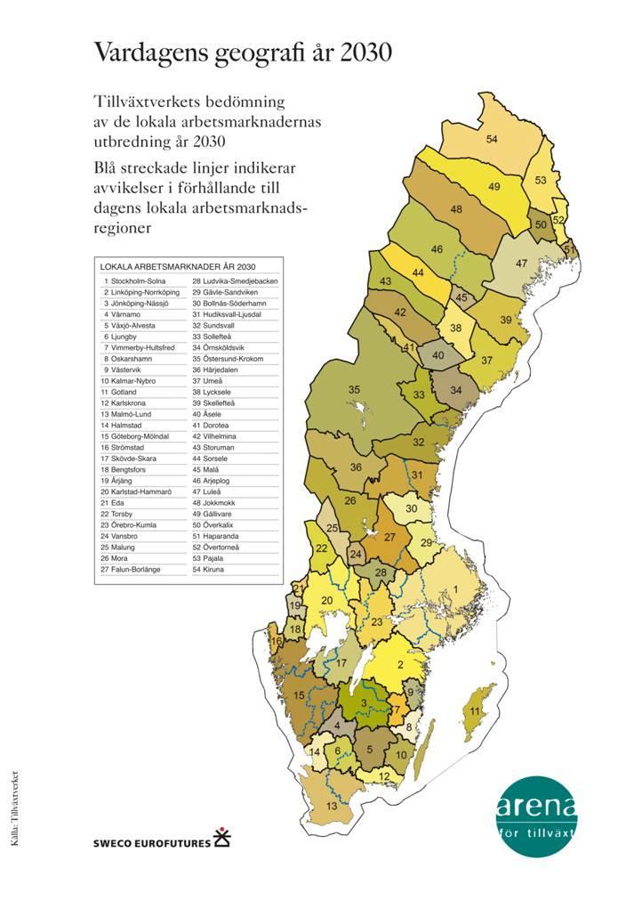 Vardagens geografi Nästan en tredjedel av de förvärvsaktiva pendlar över kommungräns Pendlingen ökar för varje år men ökningstakten avtar Ökad pendling innebär färre och större lokala