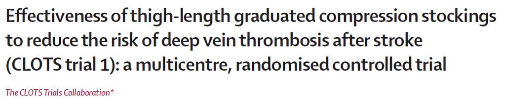Venös tromboembolism - stroke Stödstrumpor - minskar inte