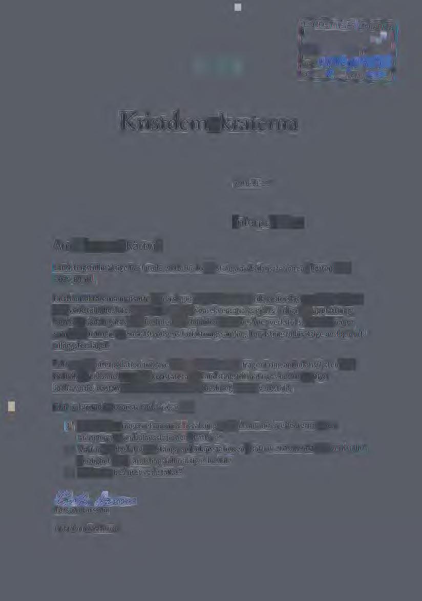 LANDSTINGETDALARNA INK. 2016-12- 0 9 00 0003 DNR..L.P.f. f?..jq. 'f~.