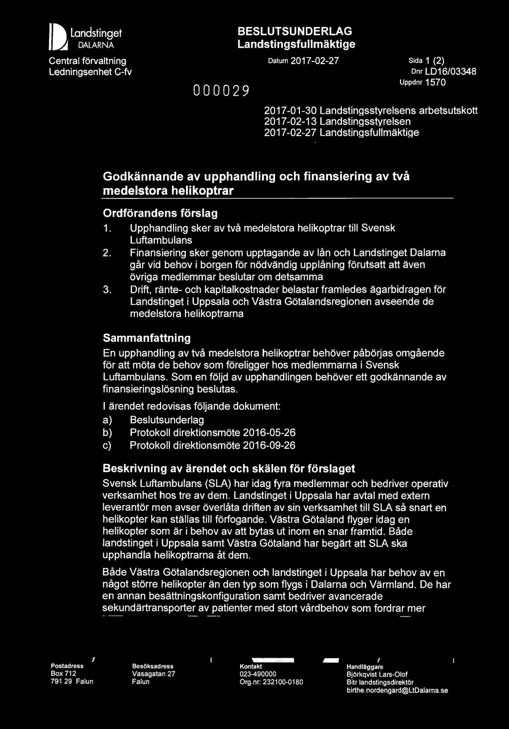Upphandling sker av två medelstora helikoptrar till Svensk Luftambulans 2.