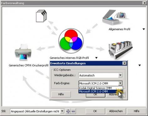 Innan du börjar med att skapa själva dokumentet bör du ställa in färghanteringen i CorelDRAW.